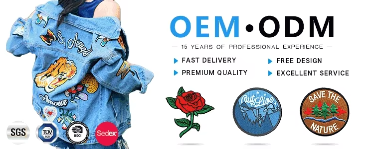 Custom embroidered patch details 1